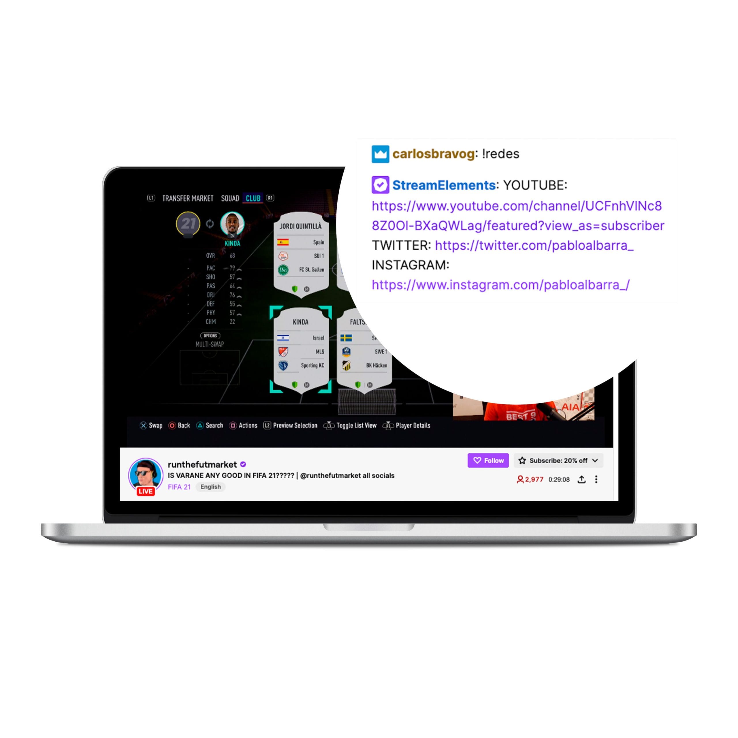 cómo poner comandos en Twitch