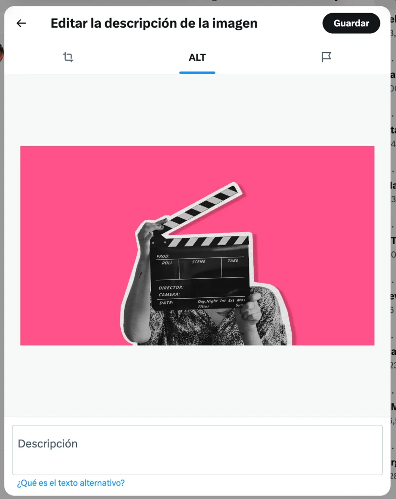texto alt twitter