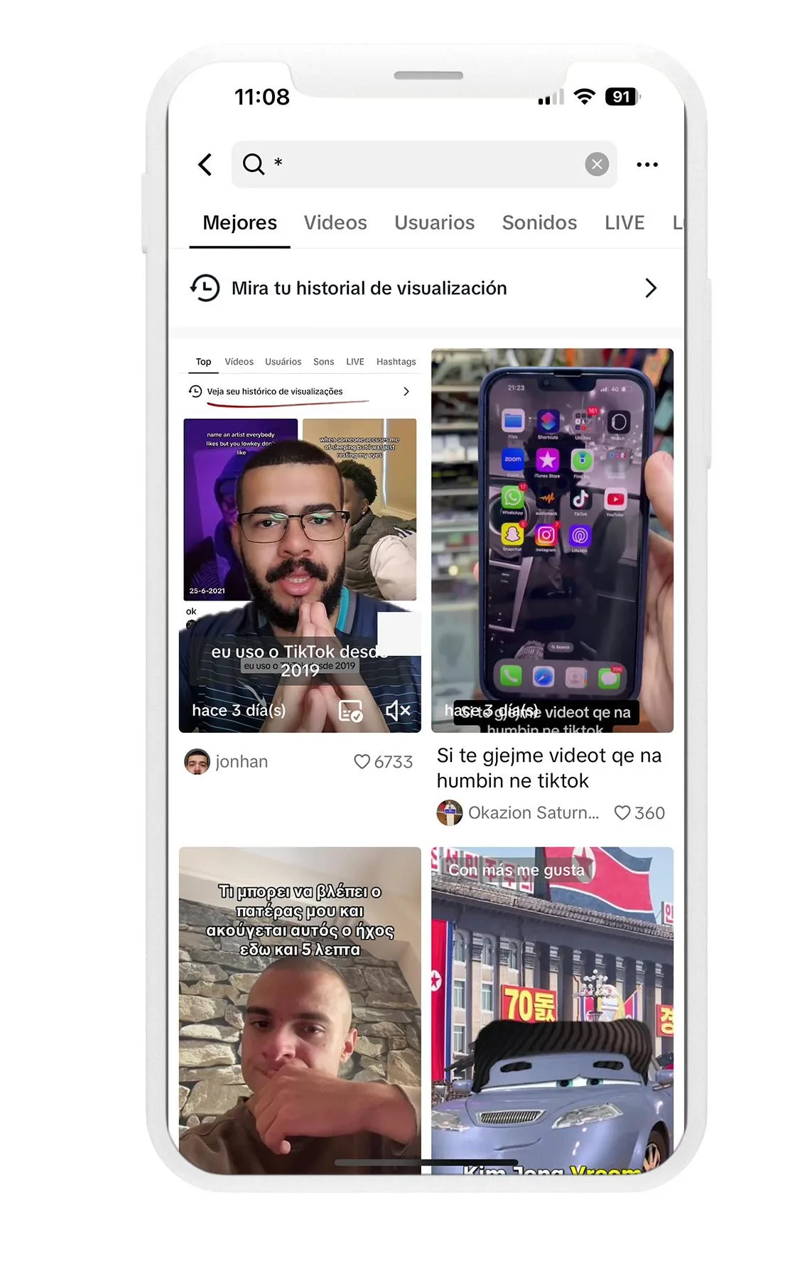 cómo ver el historial de tiktok