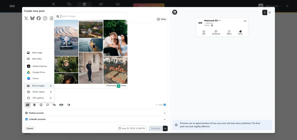 Metricool UX improvements
