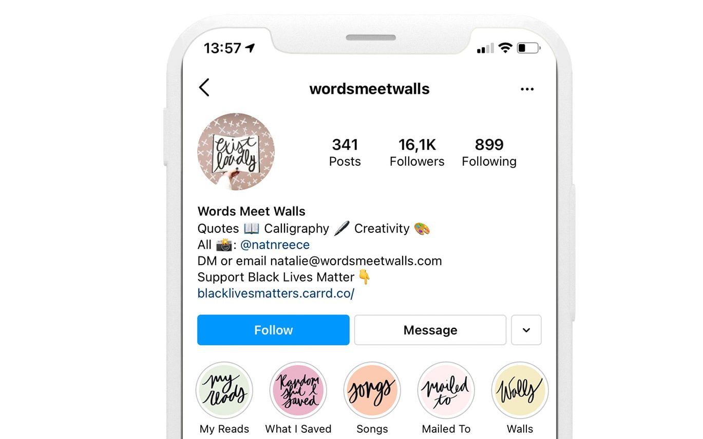 instagram bio wordsmeetwalls