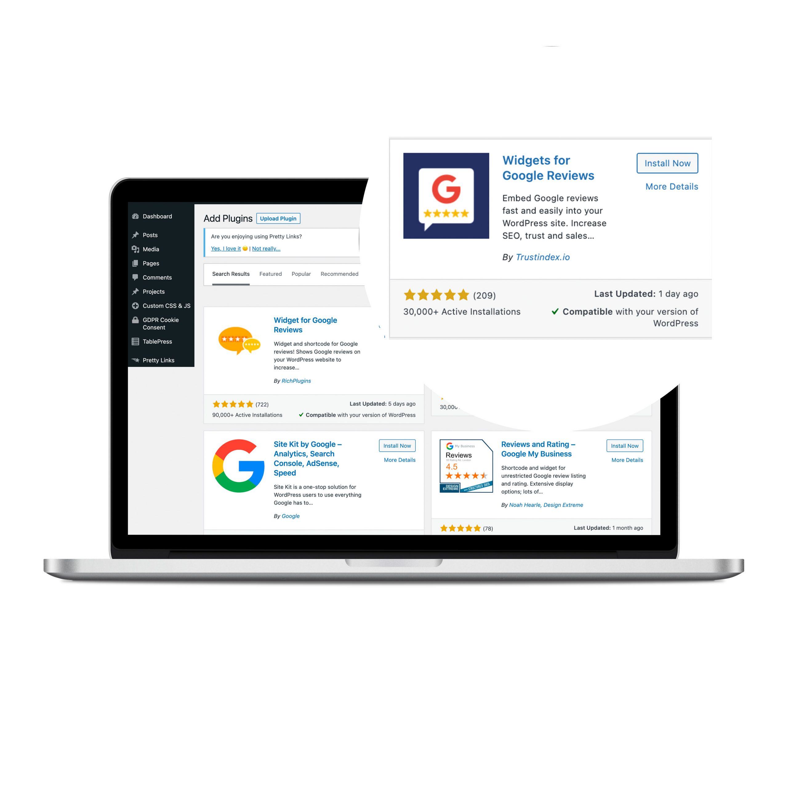 how to add google reviews in website