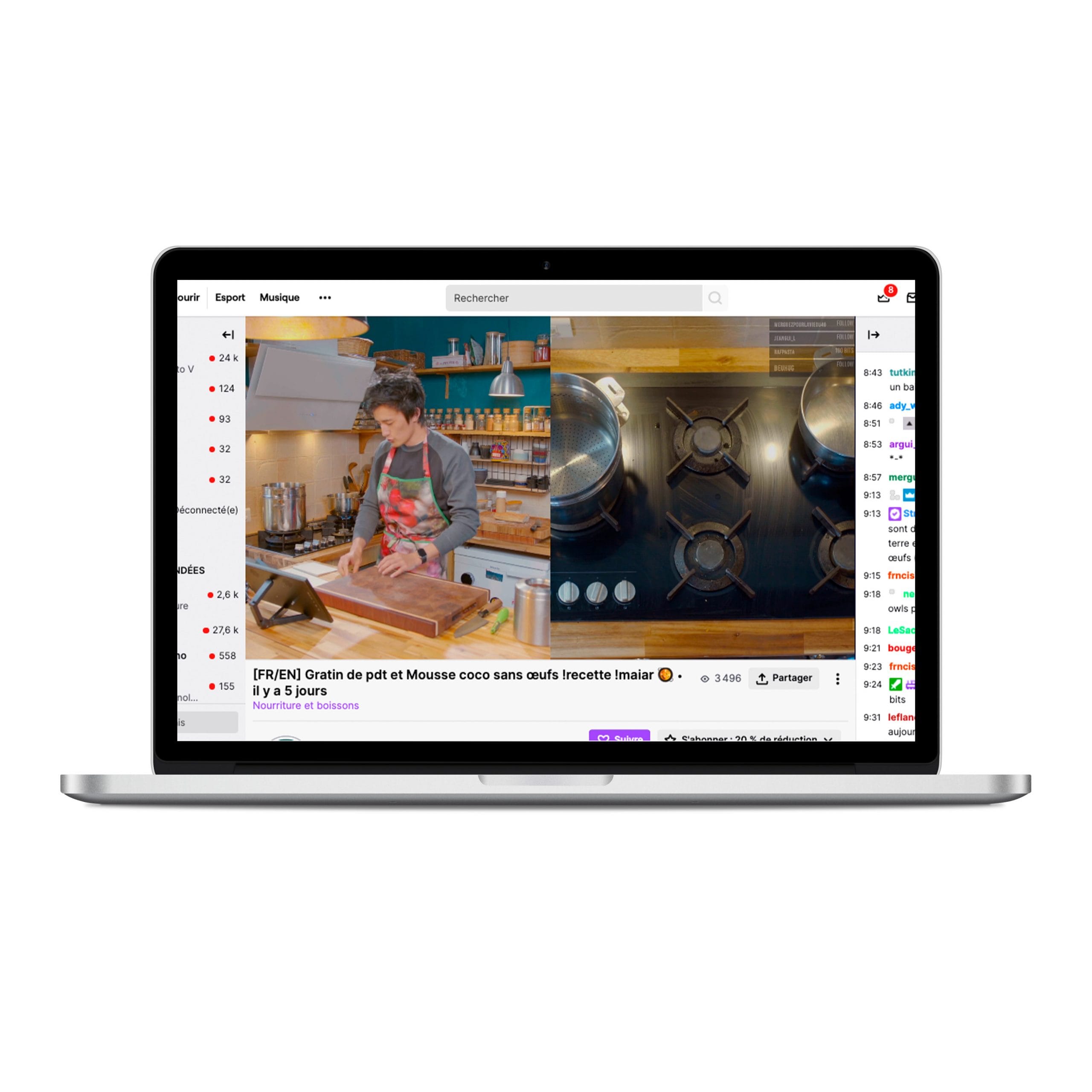 Chaînes Twitch recommandées par catégorie