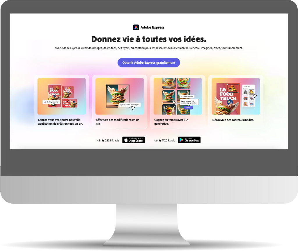 alternatives à canva - adobe express