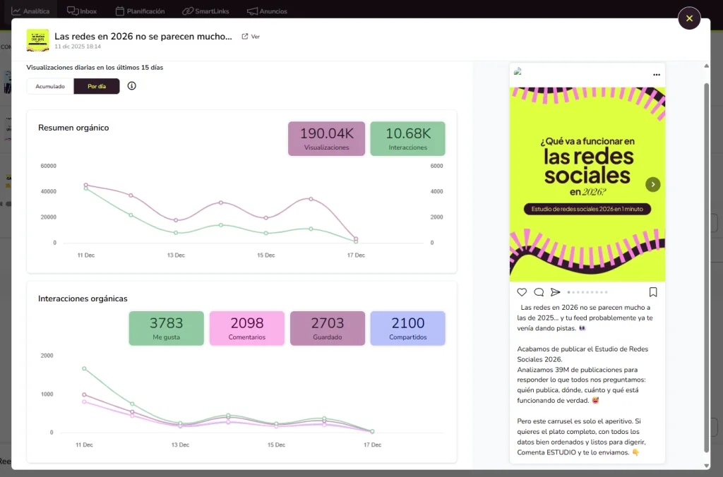 novedades de Metricool