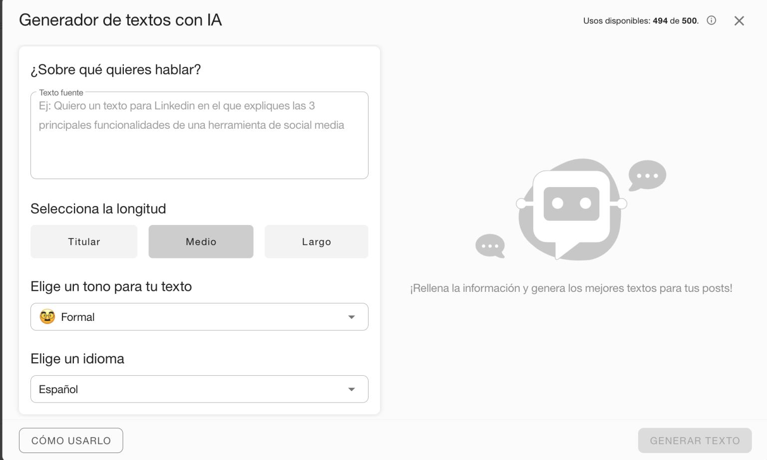 Crear Textos Con Inteligencia Artificial Con Metricool