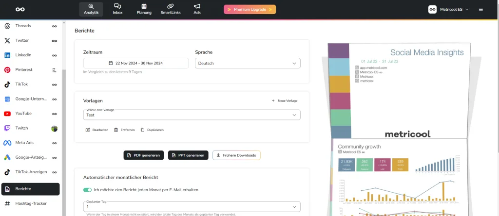 tiktok report erstellen