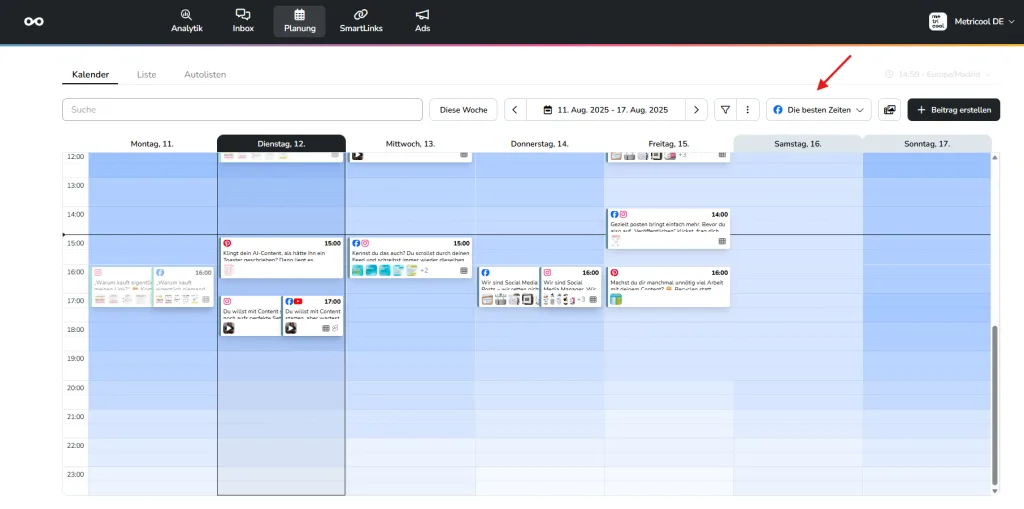 beste zeiten um auf facebook zu posten