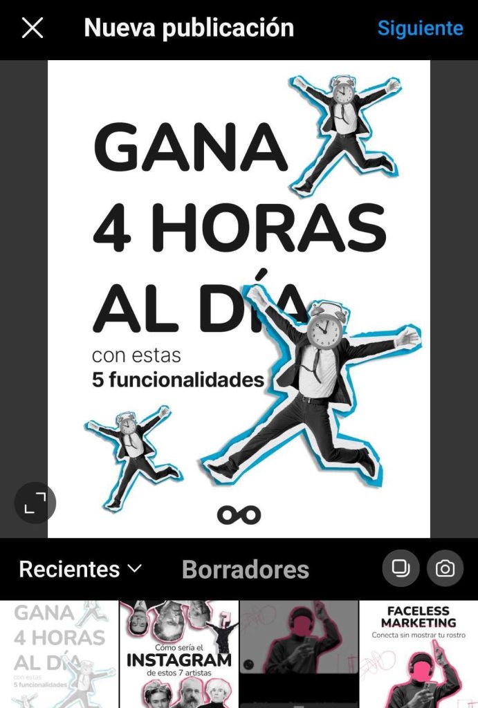 donde están los borradores de instagram