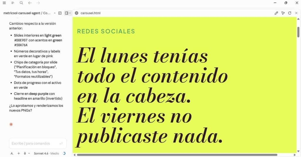 resultado de crear carruseles con ia