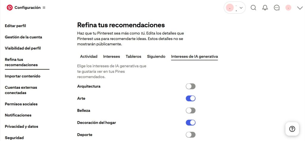 pinterest ia