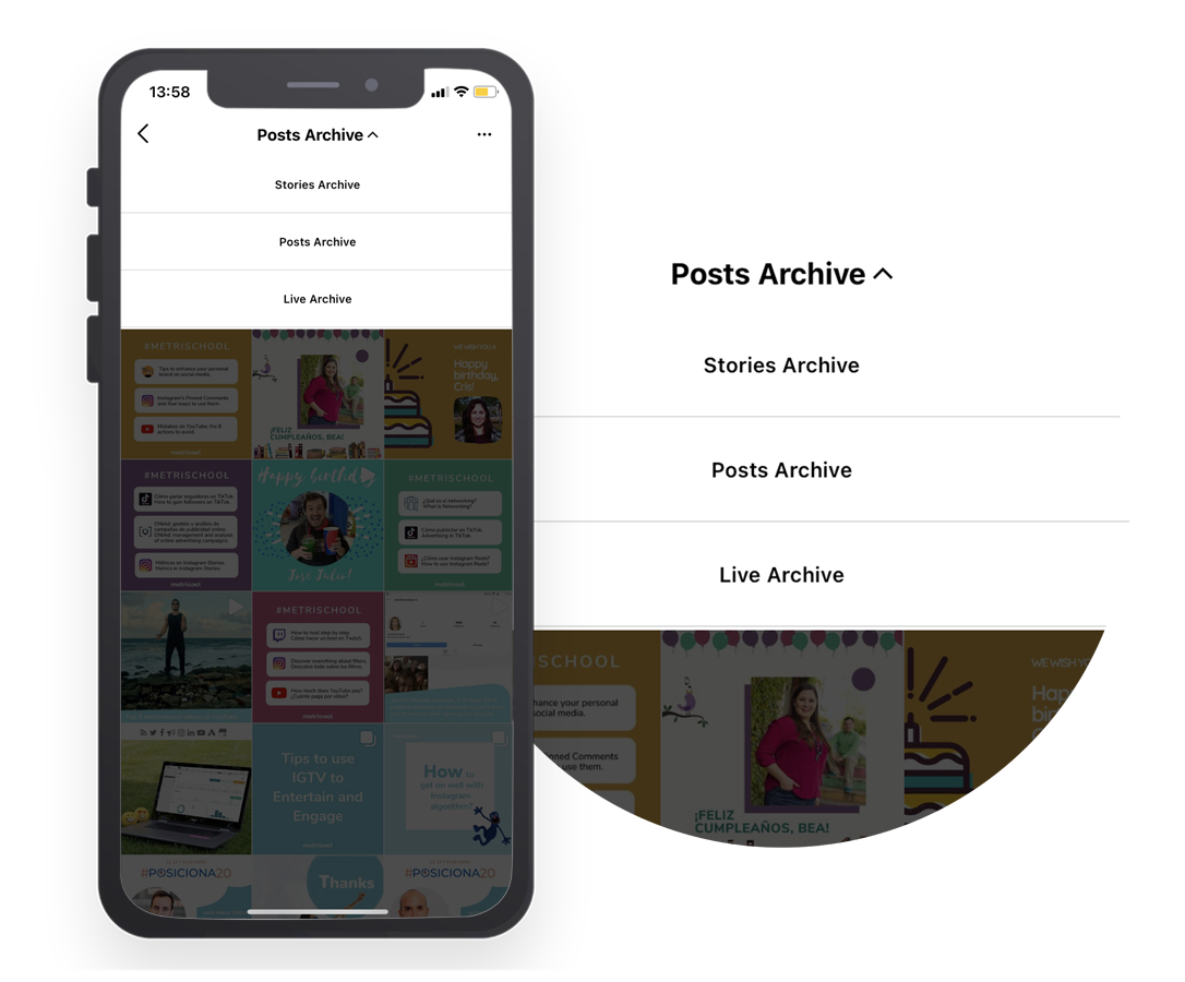 comment voir photo archiver instagram