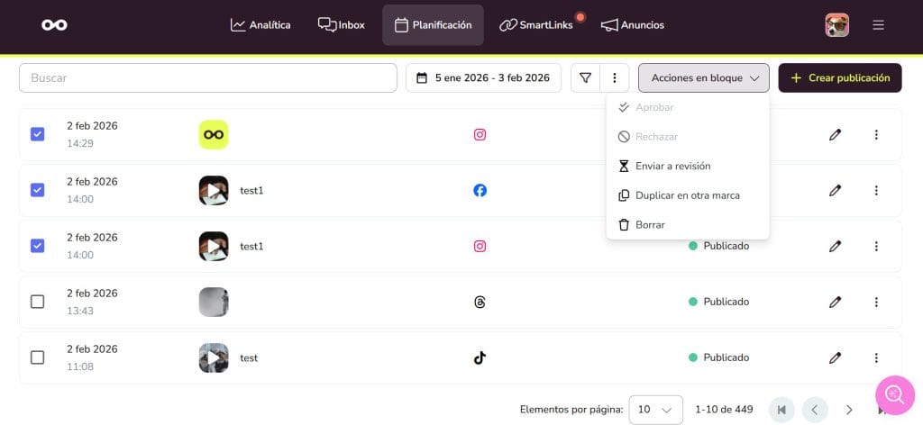 Novedades Metricool: duplicar contenido marcas
