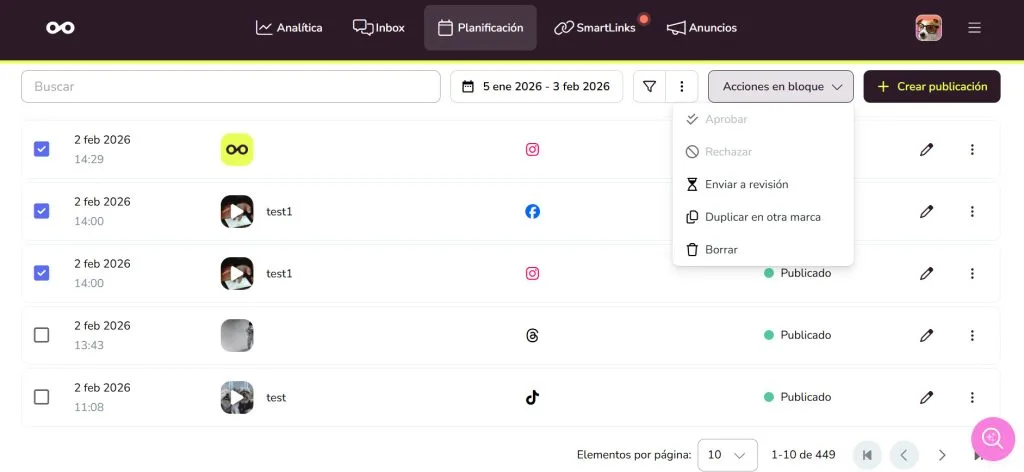 Novedades Metricool: duplicar contenido marcas