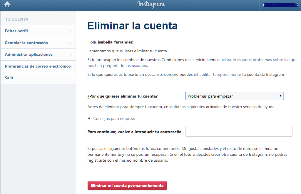 Cómo eliminar tu cuenta de Instagram: borra tu perfil de ...