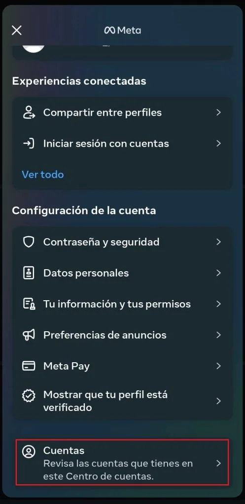 eliminar cuenta instagram