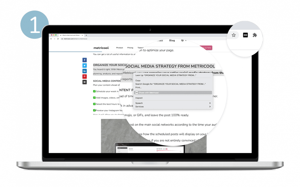 extension metricool sur google chrome
