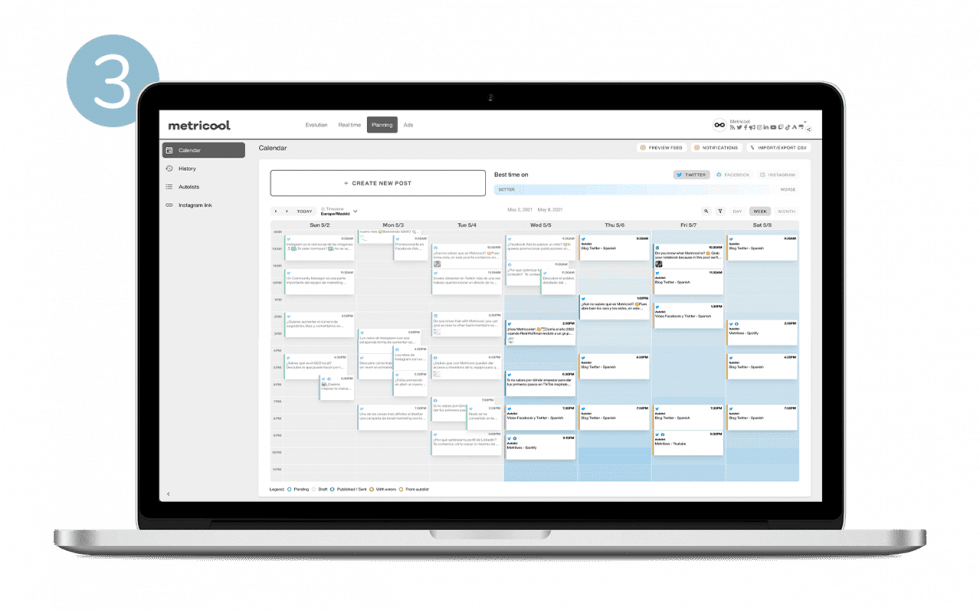 extension metricool sur google chrome