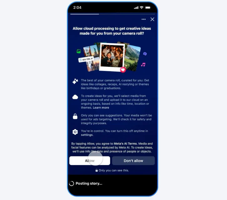 facebook accede galería imágenes