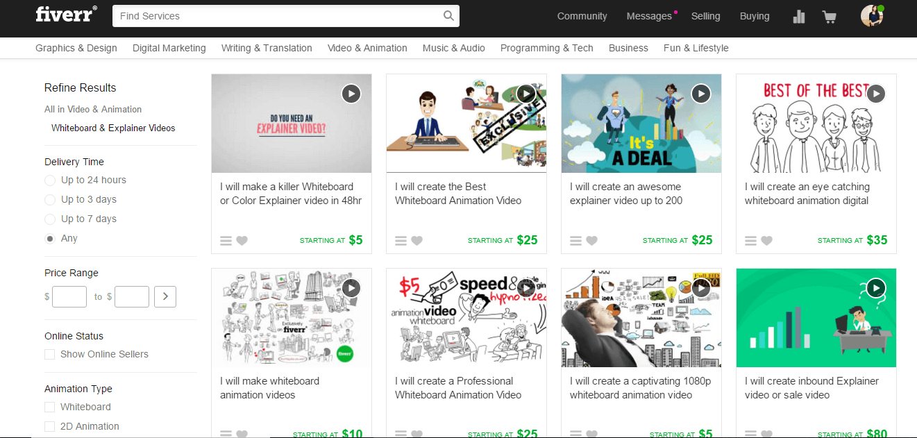 Video Content: Fiverr