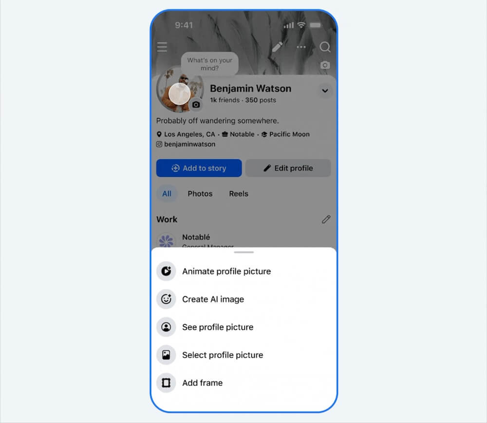 foto perfil facebook meta ai