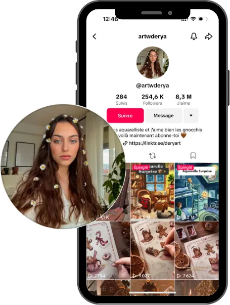 idée de photo de profil TikTok fleur