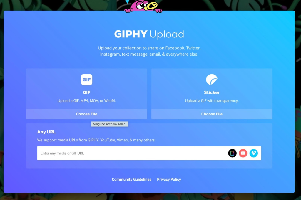 crear un gif en giphy