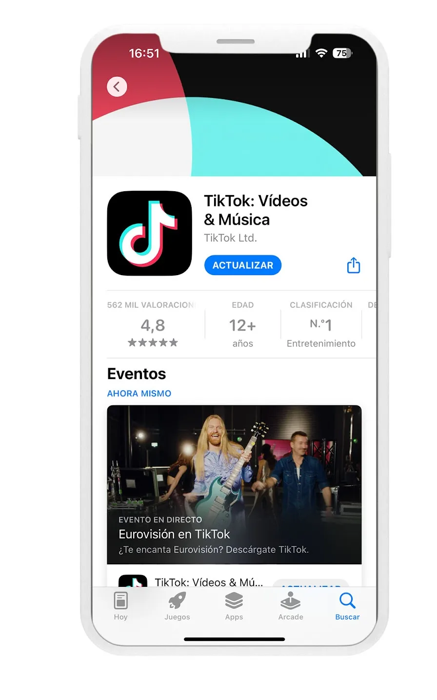 cómo actualizar tiktok