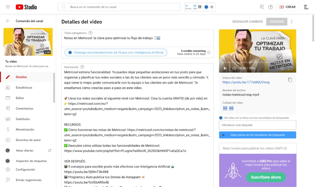 Cómo editar un video para YouTube