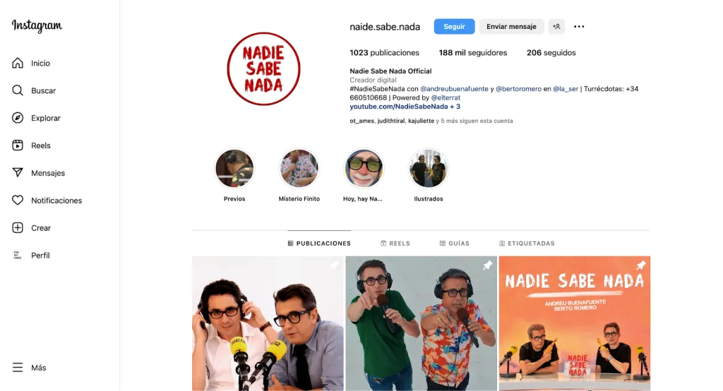 podcast influencers nadie sabe nada