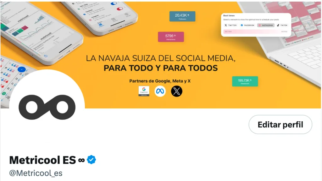 nombre de usuario metricool
