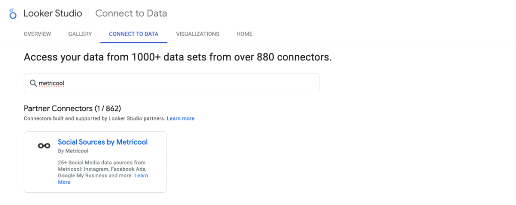 Connect data to Google Looker Studio from Metricool