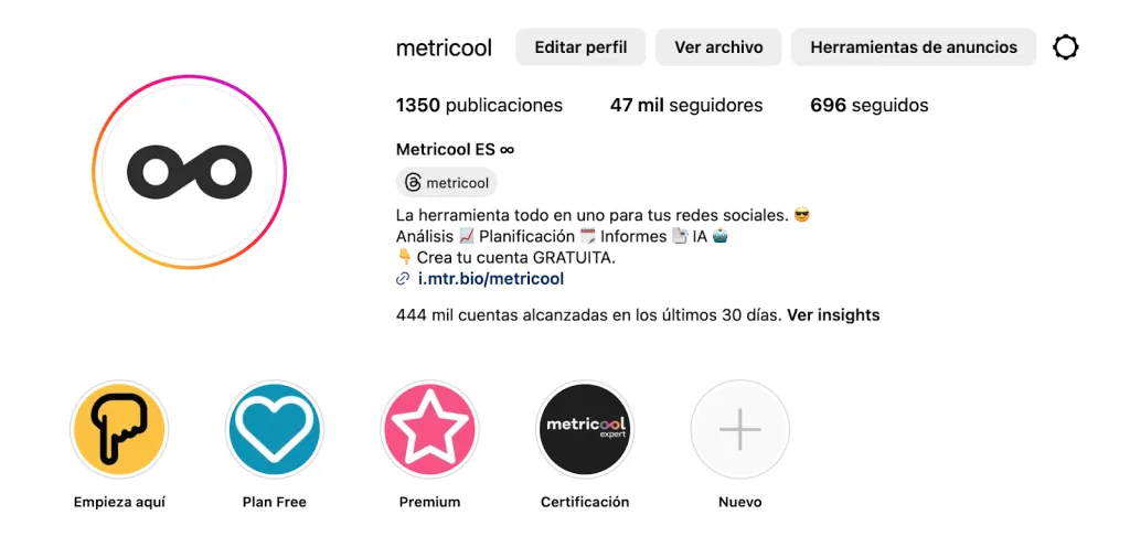 optimizar perfil instagram