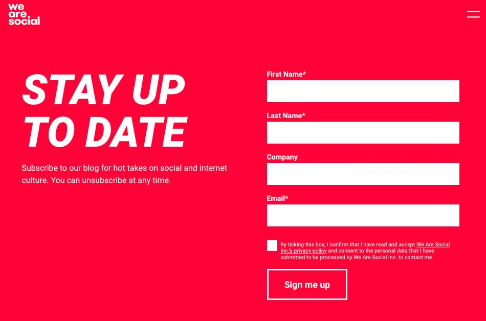 we are social newsletter