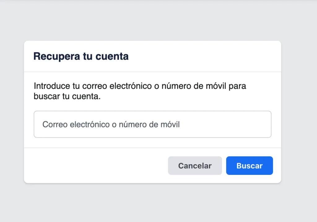 recuperar cuenta facebook