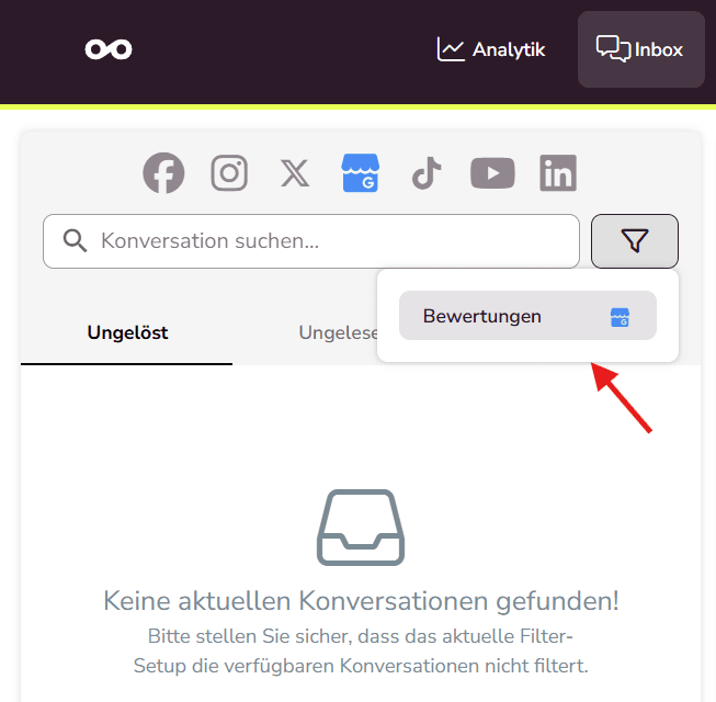 inbox für bewertungen