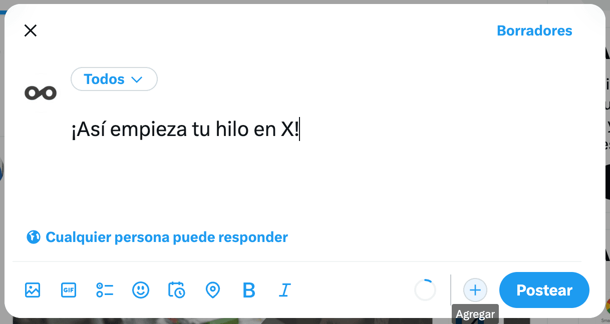 Cómo publicar en X o Twitter