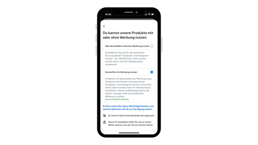 facebook werbunf oder abo