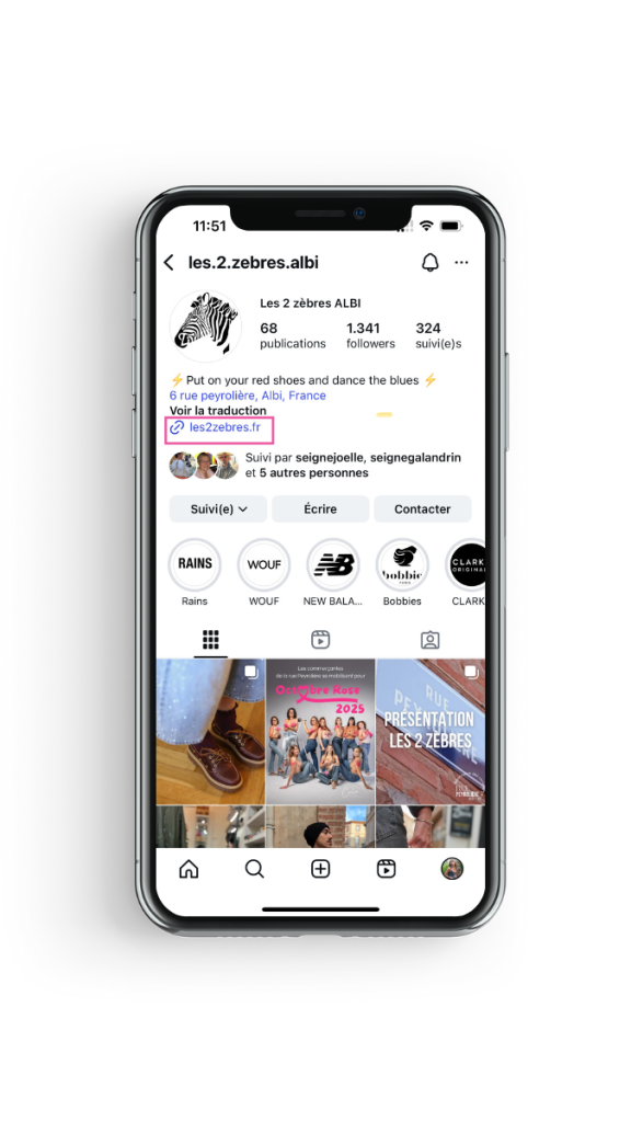 lien en bio instagram