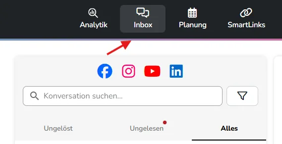 inbox tool metricool