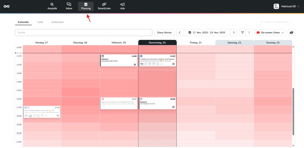 google unternehmensprofil optimieren im metricool