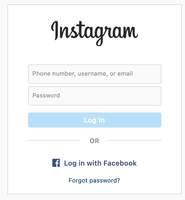 How to Login to Instagram with your Facebook account