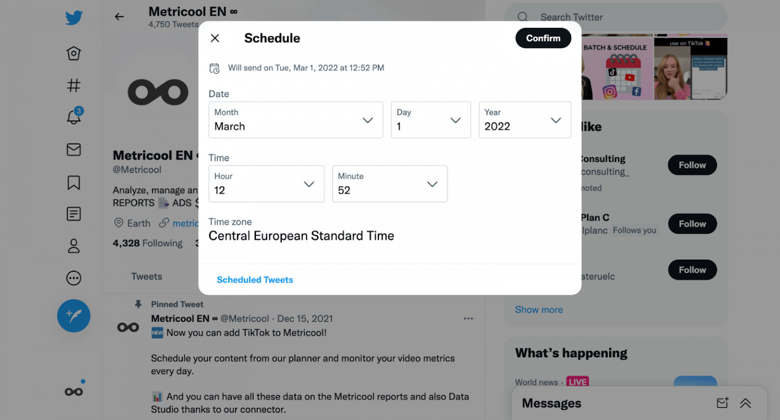 how to schedule posts on twitter mobile