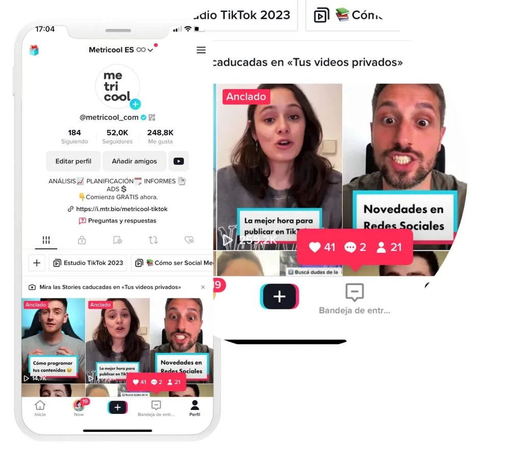 bandeja de entrada mensajes de tiktok