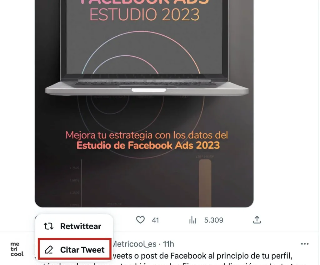 cómo citar un tweet
