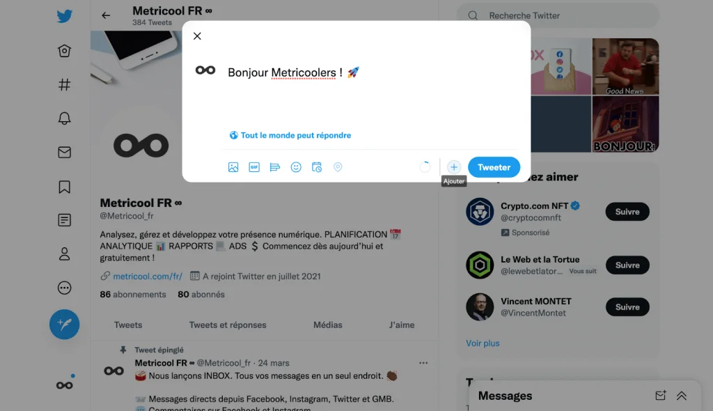 comment creer fil twitter