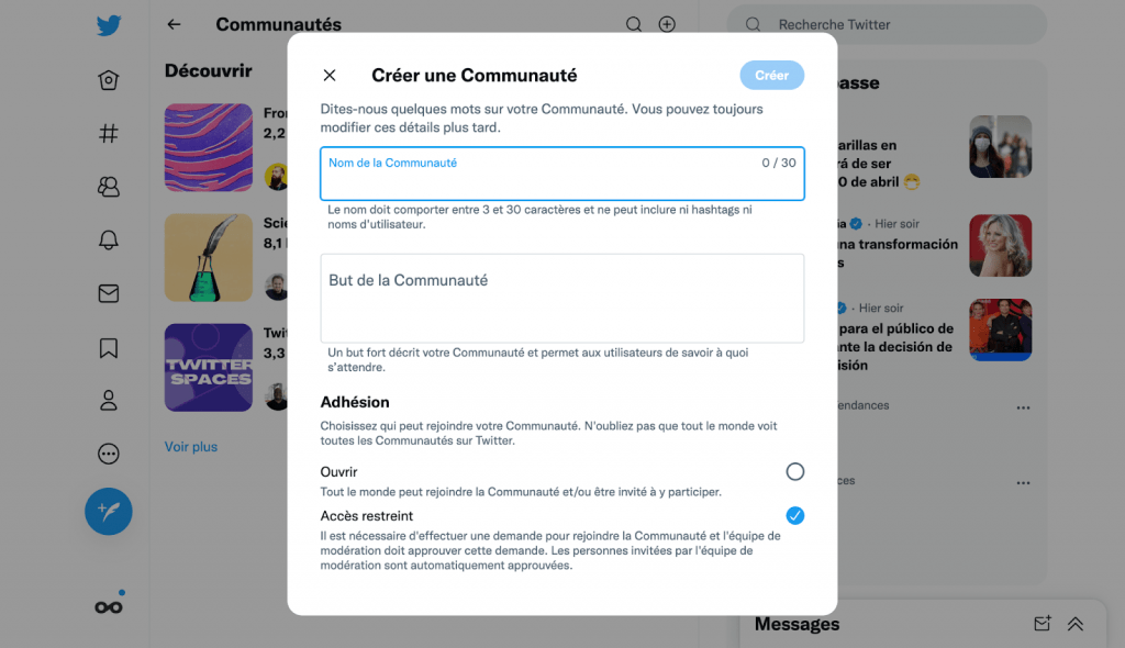 communautés twitter