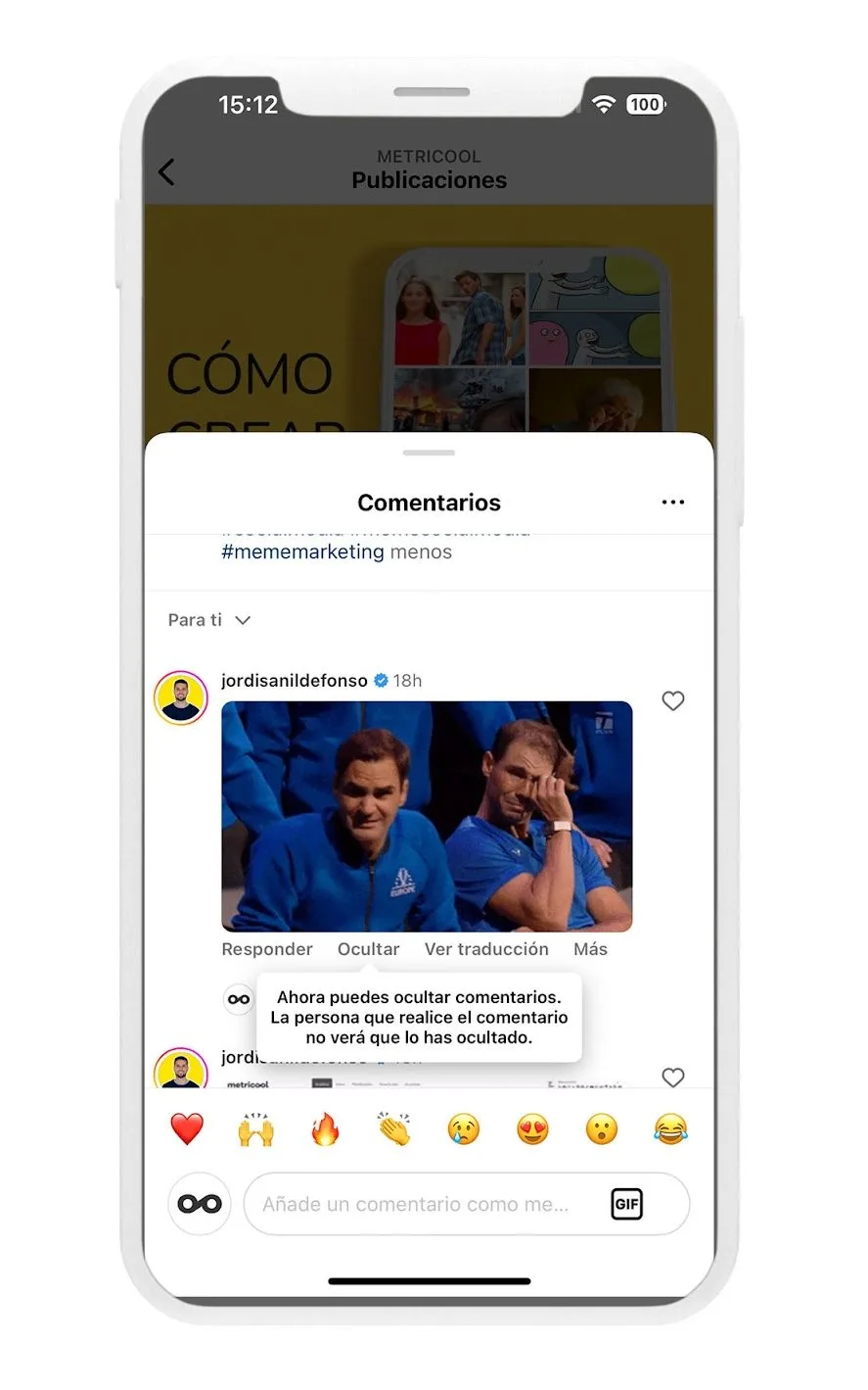 cómo ocultar comentarios en instagram