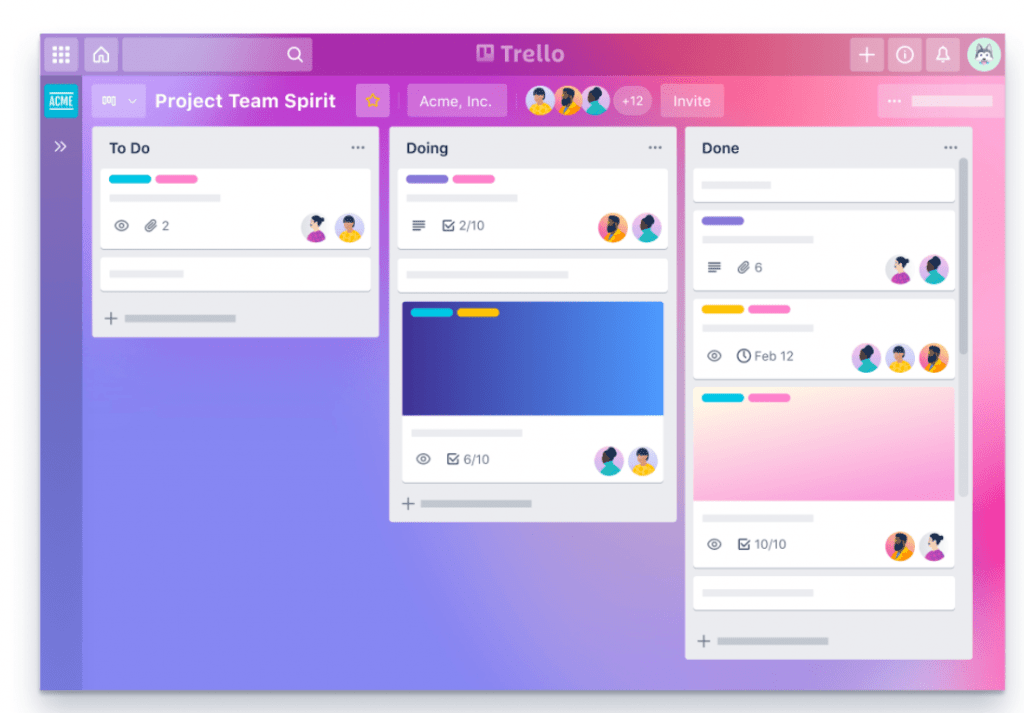 Productivity at work trello