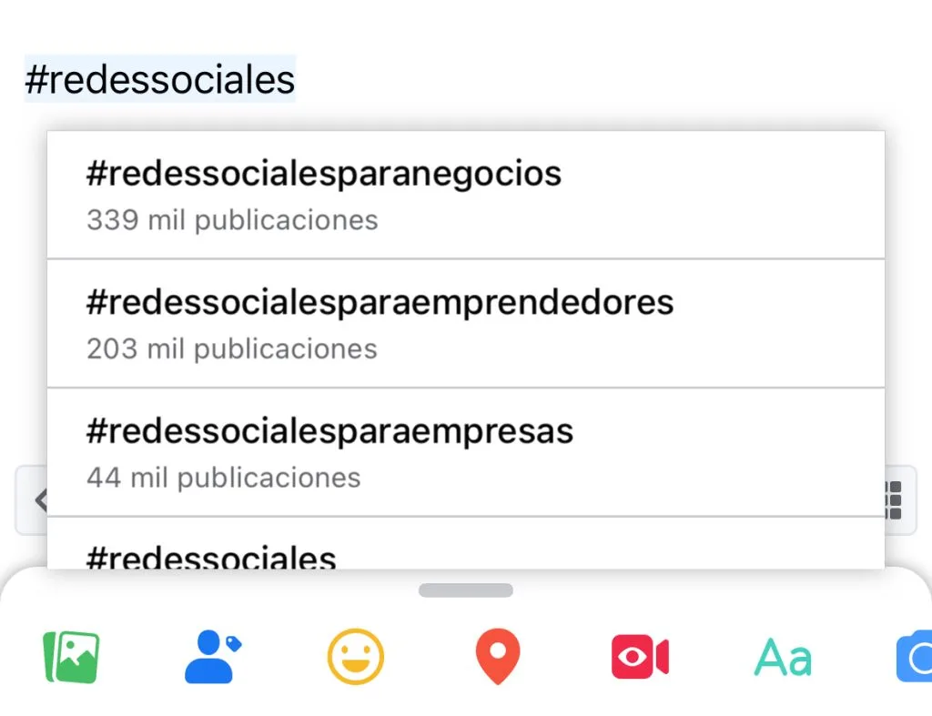 como poner hashtags en facebook